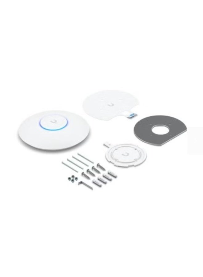 Ubiquiti Networks UniFi U6+ Dual-Band Wi-Fi 6 Access Point, Wi-Fi 6 Standard, Up 2402Mbps , WPA3, 300+ clients, Ceiling/Wall Mount Kit, White | U6+ - Image 1